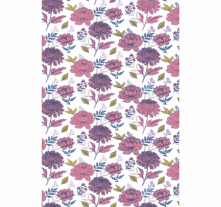 Toile fenêtre fleurs et plantes thème floral en fleurs - TenStickers