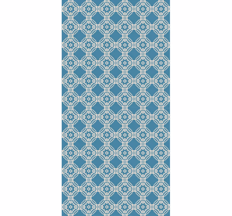 Stores salon Ancien sticker bleu et blanc vintage - TenStickers