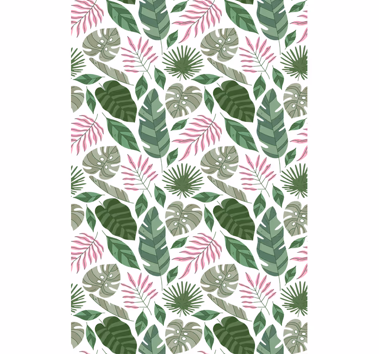 Toile fenêtre salon thème de verdure tropicale - TenStickers