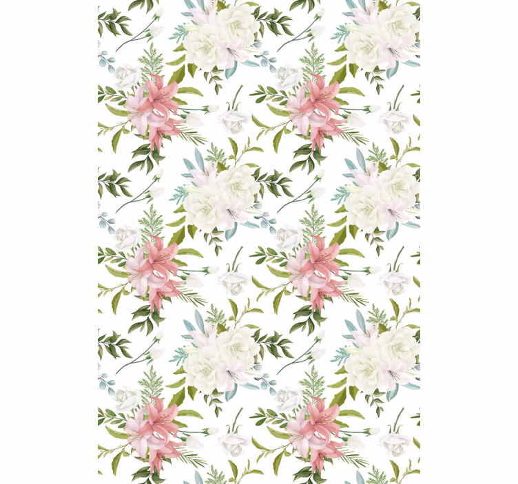 Toile fenêtre élégante composition florale simple - TenStickers