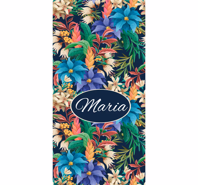 Toile fenêtre fleurs et plantes personnalisation florale - TenStickers