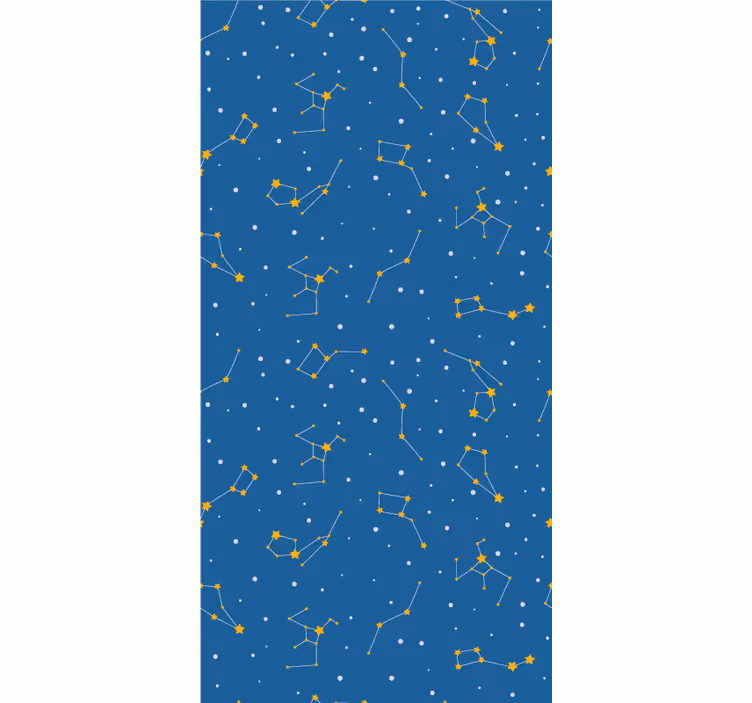 Toile fenêtre bleu conception de motifs de constellation - TenStickers