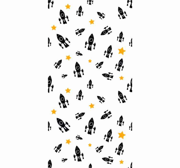 Toile fenêtre geek aventure de fusée étoile - TenStickers