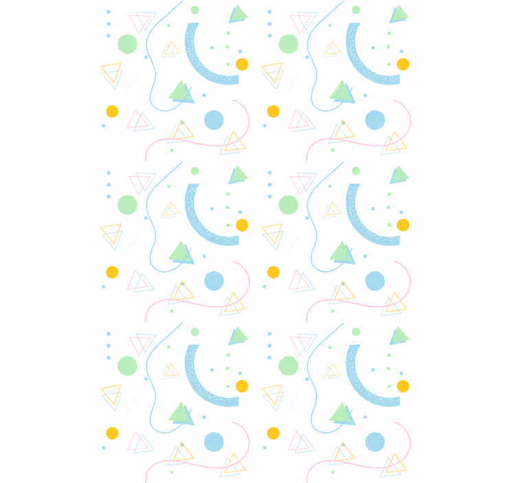 Toile fenêtre moderne tableau de formes géométriques - TenStickers
