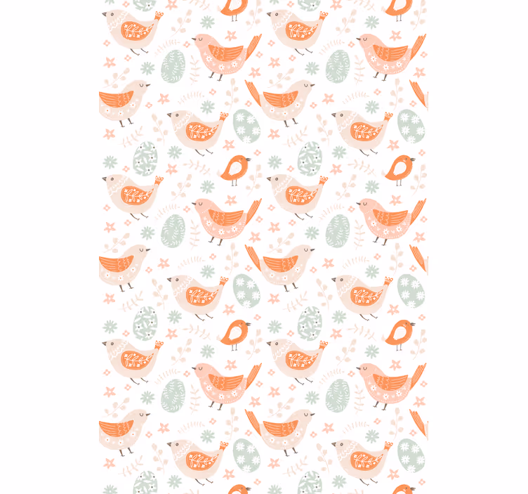 Toile fenêtre animal oiseaux et œufs - TenStickers