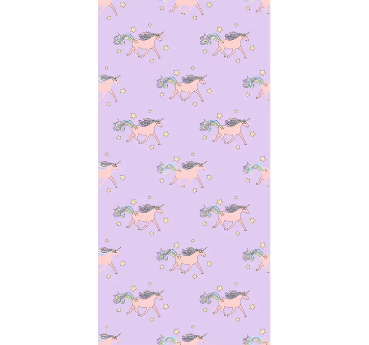 Toile fenêtre animaux motif de licornes dansantes - TenStickers