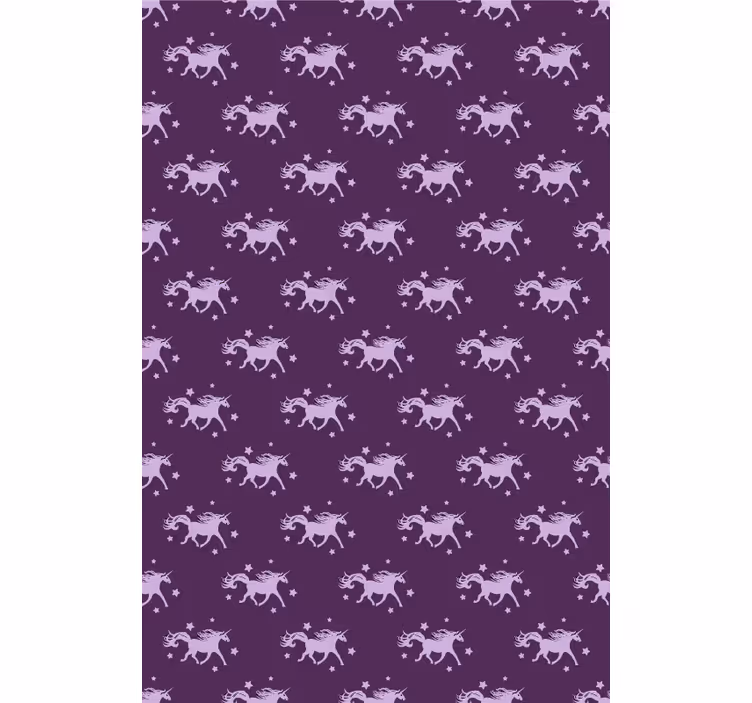 Toile fenêtre animaux motif de licorne magique - TenStickers