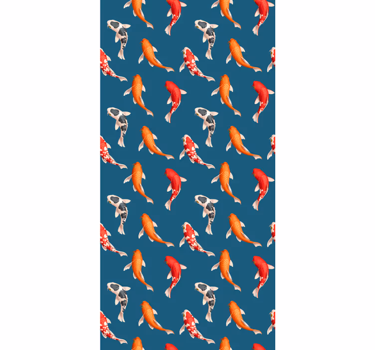 Toile fenêtre animaux motif de poisson koi - TenStickers