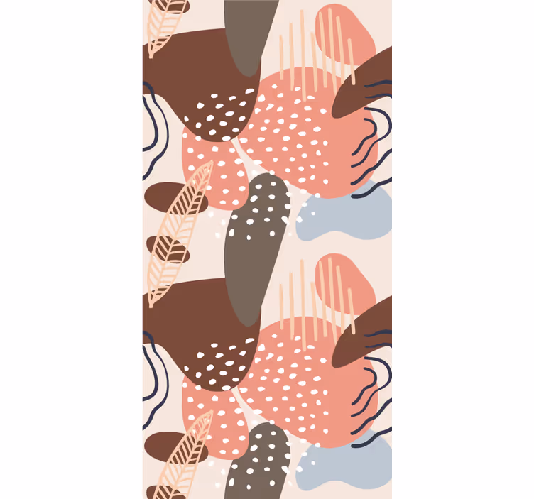 Toile fenêtre moderne formes de motifs organiques - TenStickers