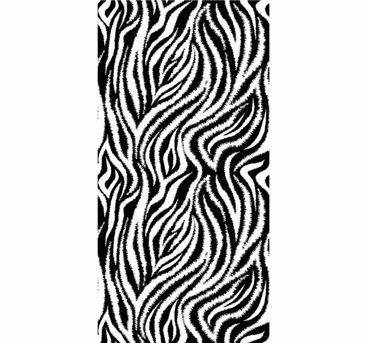 Toile fenêtre animal concept de rayures zébrées - TenStickers
