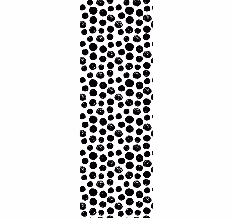 Toile fenêtre textures et motifs motifs noirs à pois - TenStickers