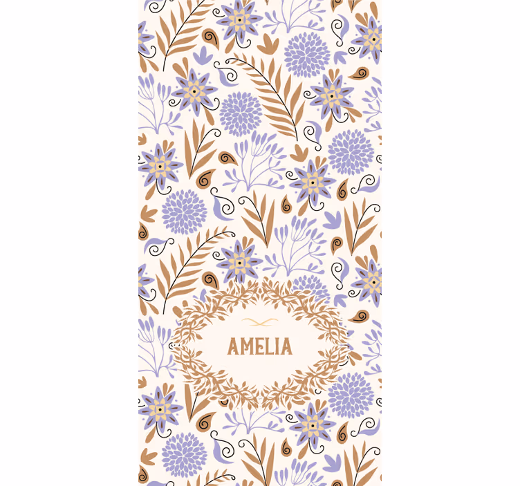 Toile fenêtre fleur conception florale personnalisée - TenStickers