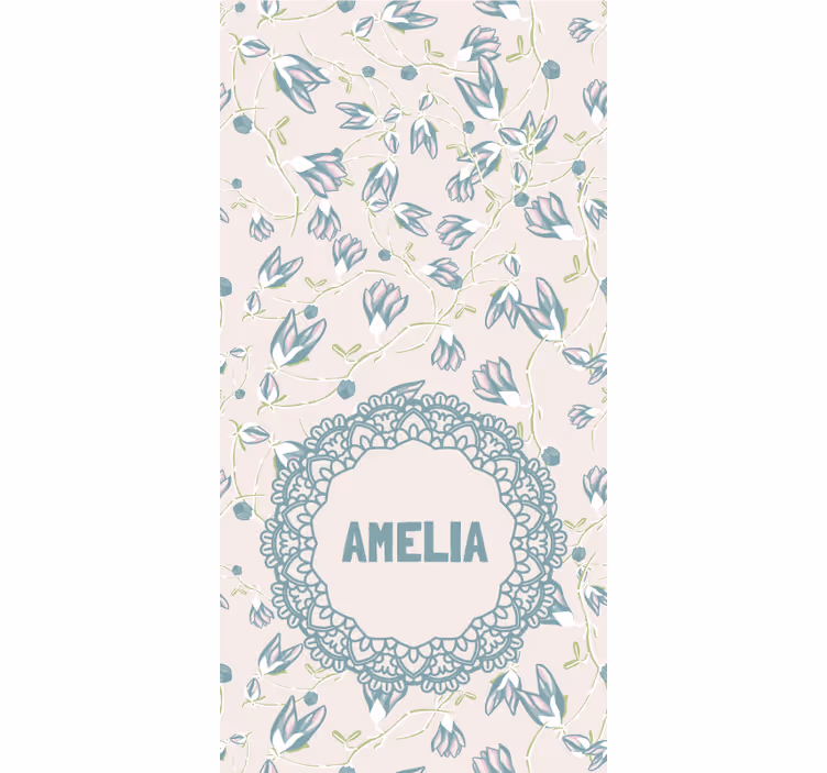 Toile fenêtre chambre adolescent motif floral délicat - TenStickers