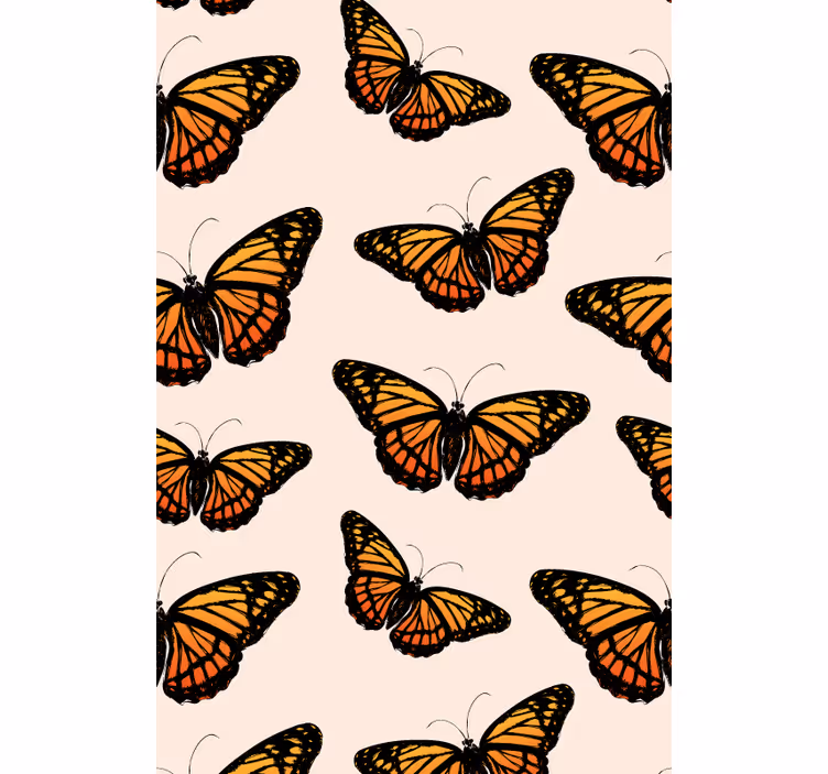 Toile fenêtre papillon motif vibrant - TenStickers