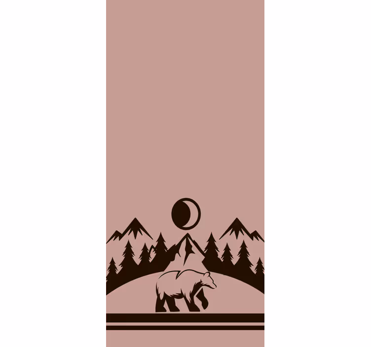 Stores originaux Ours avec des montagnes dans le dos - TenStickers