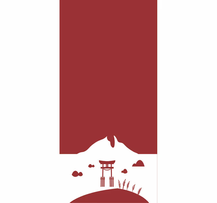Toile fenêtre scène de la porte de la montagne - TenStickers