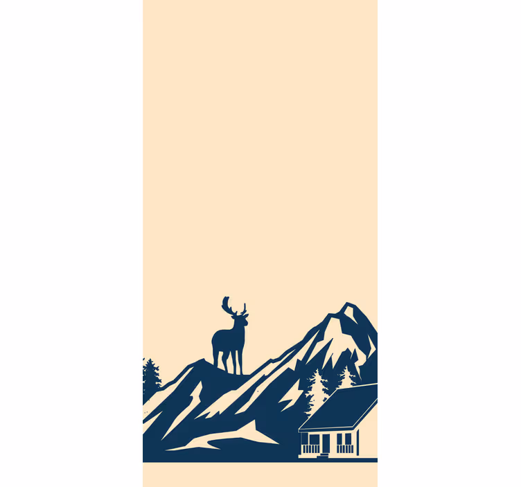 Toile fenêtre original scène de montagne majestueuse - TenStickers