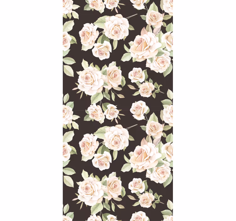 Toile fenêtre fleur thème rose élégant - TenStickers
