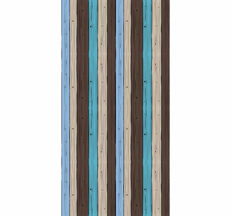 Toile fenêtre textures et motifs motif à rayures en bois - TenStickers