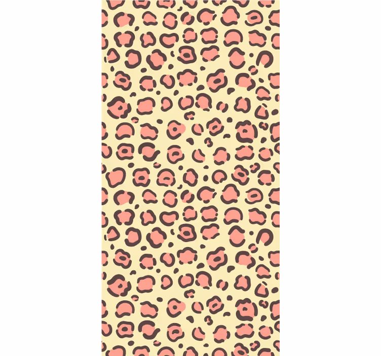 Toile fenêtre animal léopard rose et jaune - TenStickers