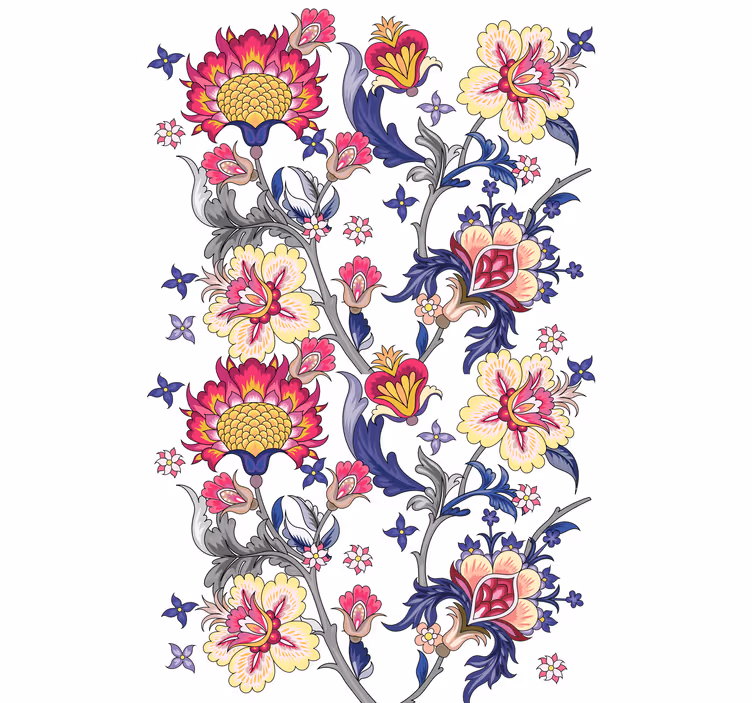 Toile fenêtre fleur composition florale vibrante - TenStickers