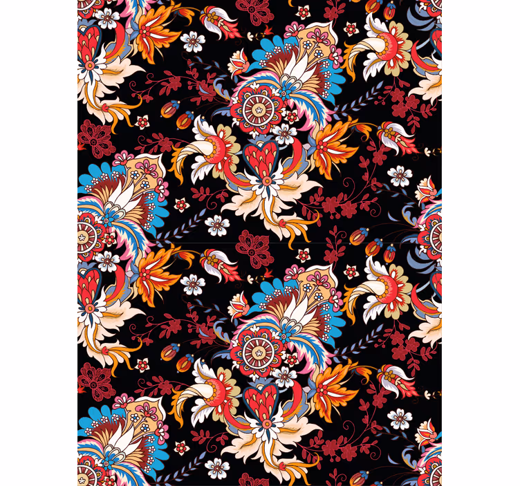 Toile fenêtre fleur motif floral éclatant - TenStickers
