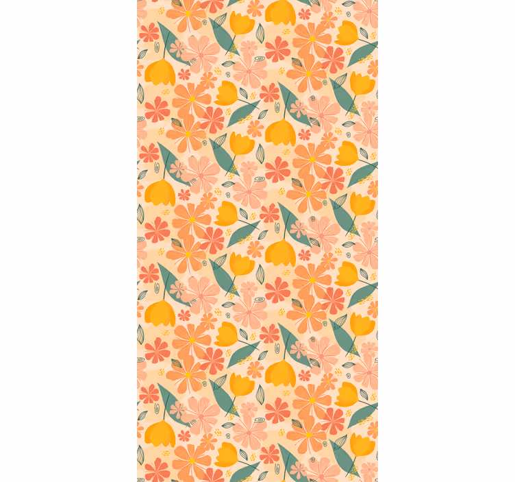 Toile fenêtre fleurs et plantes motif floral - TenStickers