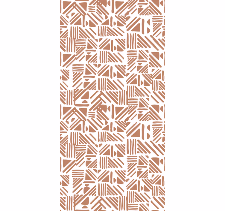 Toile fenêtre chambre couple éléments de motifs géométriques - TenStickers