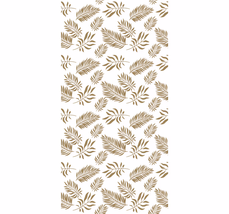 Toile fenêtre fleurs et plantes motif de feuille gracieux - TenStickers