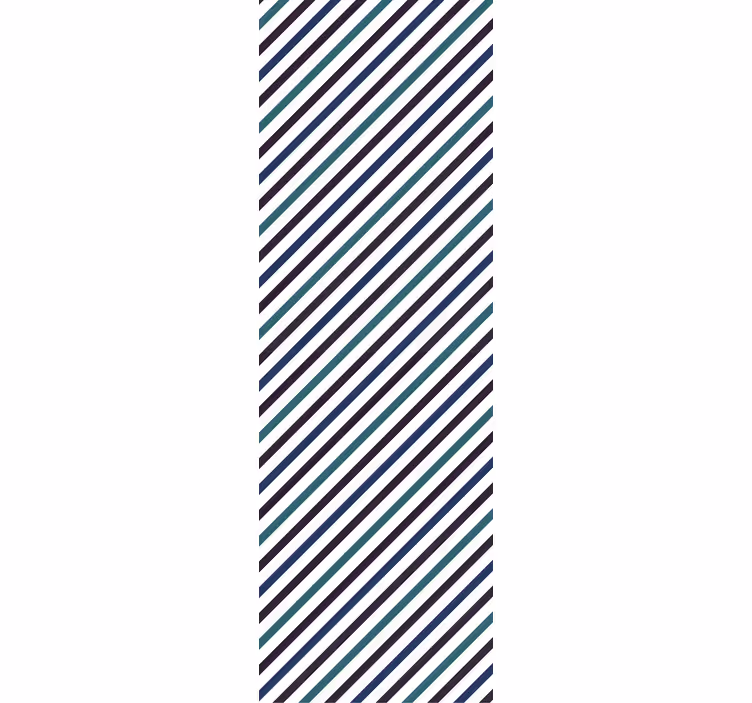 Toile fenêtre cuisine motif à rayures diagonales - TenStickers