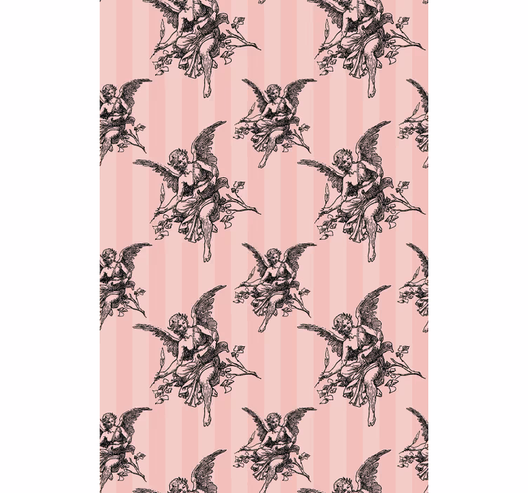 Toile fenêtre motif de chérubin - TenStickers