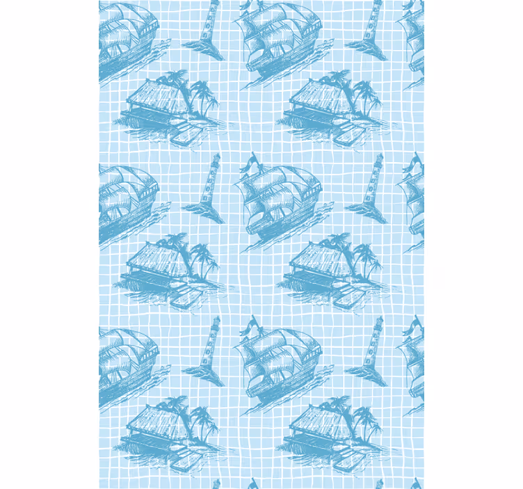 Toile fenêtre motif nautique - TenStickers