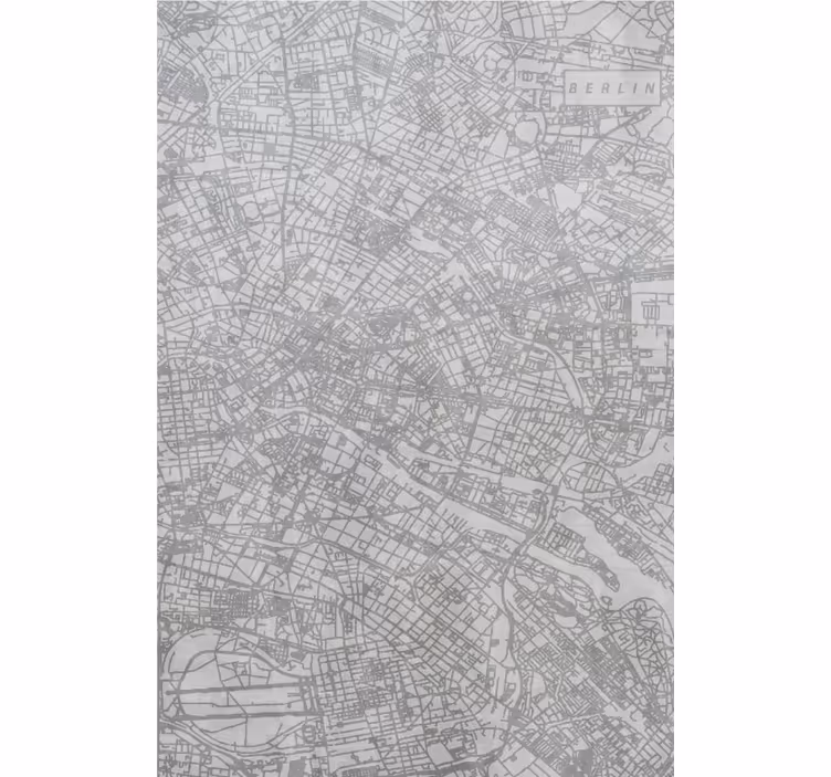 Toile fenêtre original plan de la ville - TenStickers
