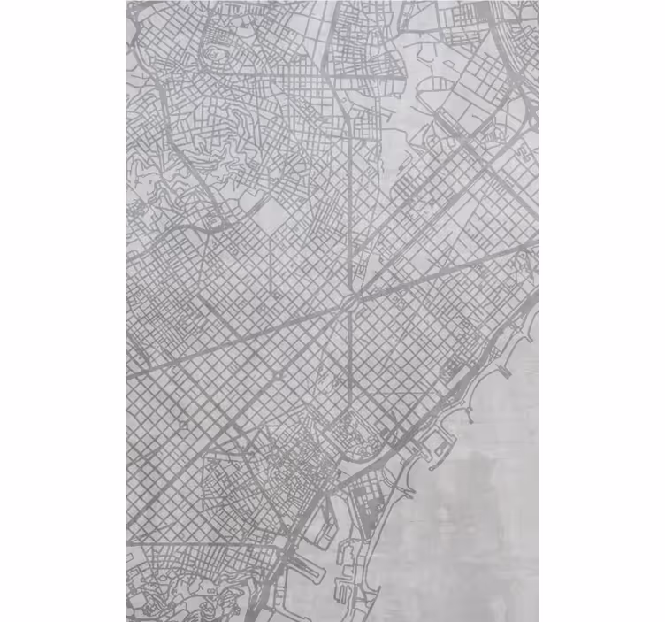 Toile fenêtre carte du monde motif carte urbaine - TenStickers