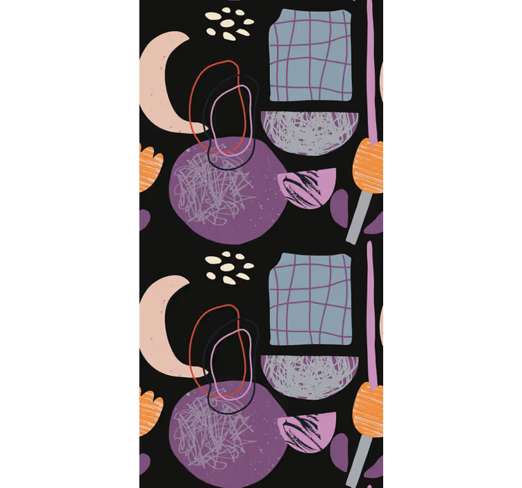 Toile fenêtre moderne motif de forme abstraite - TenStickers
