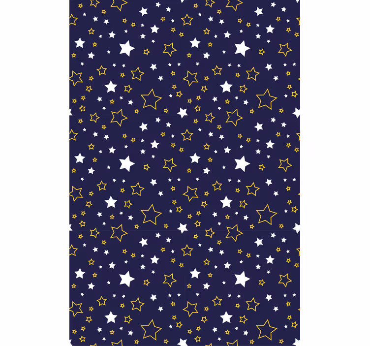 Toile fenêtre chambre enfant motif de nuit étoilée - TenStickers
