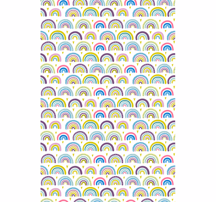 Toile fenêtre motifs arc-en-ciel colorés - TenStickers