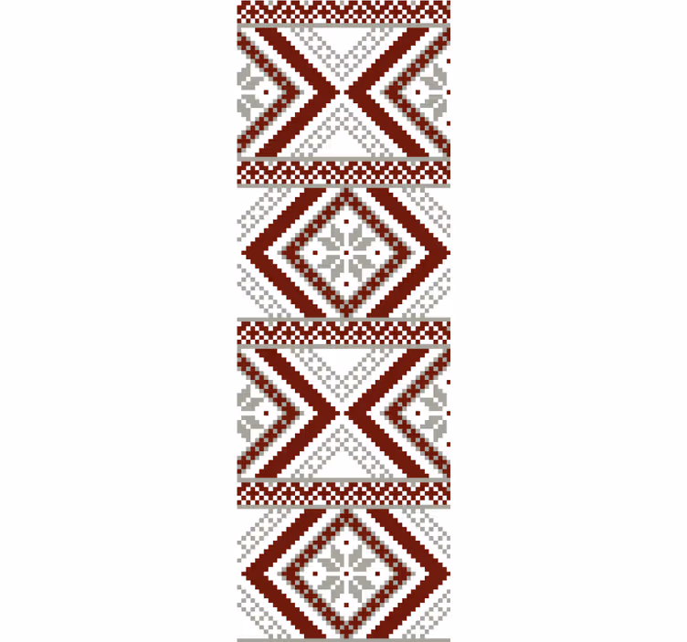 Toile fenêtre textures et motifs motif textile géométrique - TenStickers