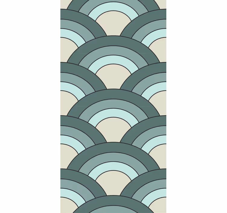 Toile fenêtre moderne conception de motifs incurvés - TenStickers