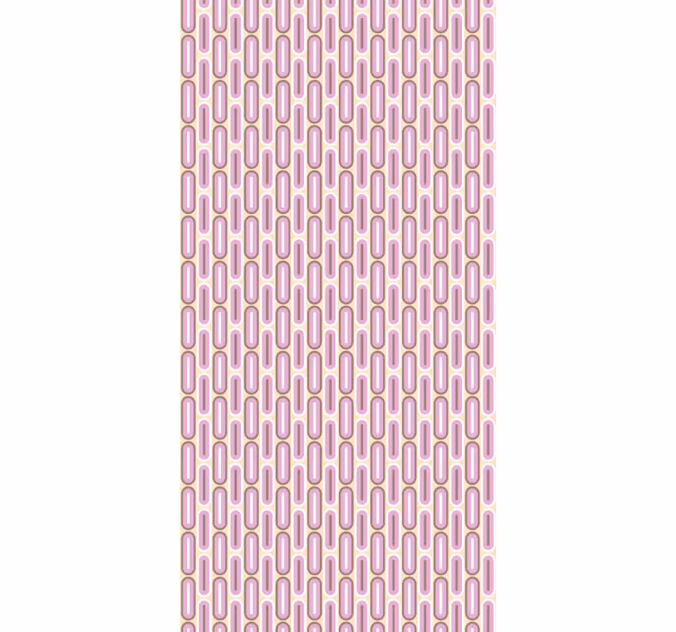 Toile fenêtre vintage arches roses rétro - TenStickers