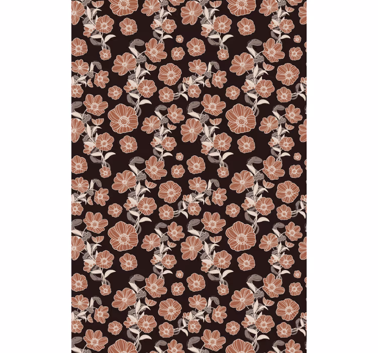 Stores design artistique de serpent avec fleurs - TenStickers