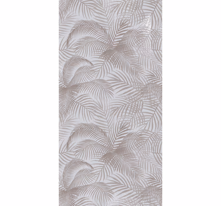Toile fenêtre fleurs et plantes élégante feuille de palmier - TenStickers