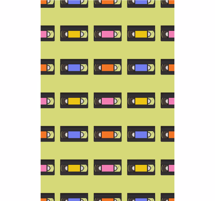 Toile fenêtre geek cassettes vidéo rétro - TenStickers