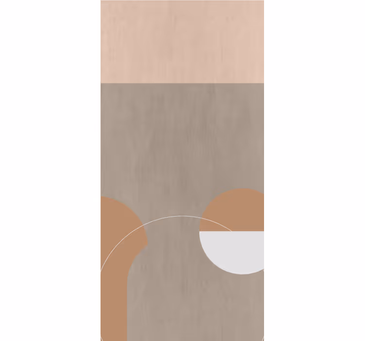 Toile fenêtre moderne formes rondes géométriques - TenStickers