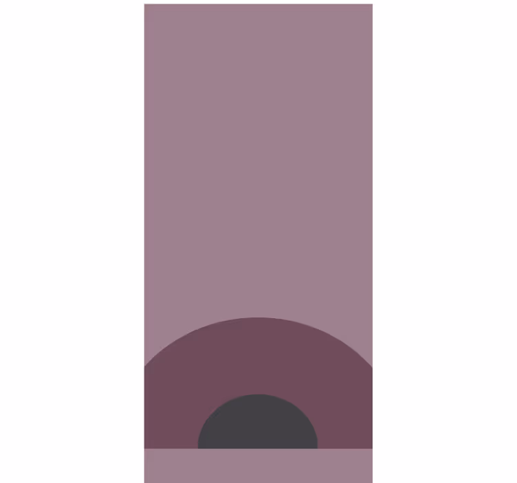 Toile fenêtre moderne nuance de cercle mauve - TenStickers