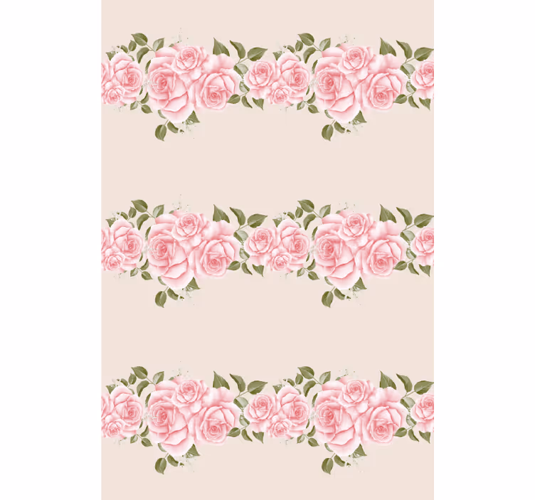 Toile fenêtre fleurs et plantes belles roses roses - TenStickers