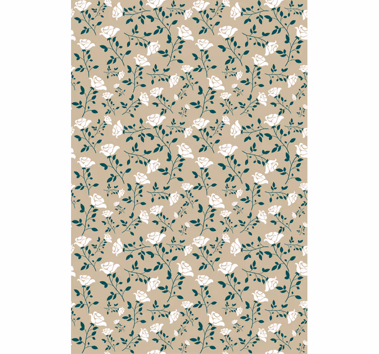 Toile fenêtre fleurs et plantes doux motifs botaniques - TenStickers