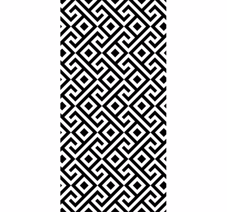 Toile fenêtre textures et motifs géométrique noir blanc - TenStickers