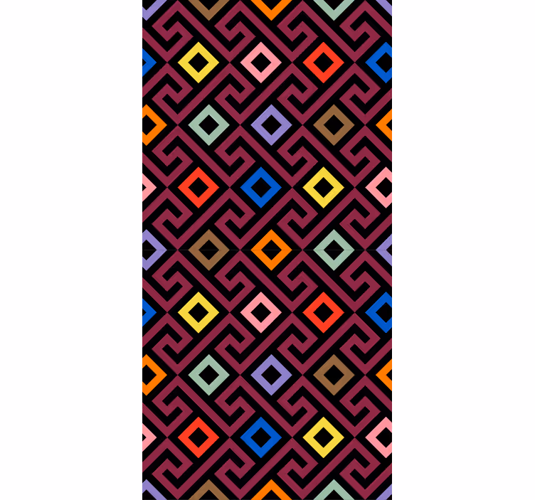 Stores originaux Labyrinthe géométrique coloré - TenStickers