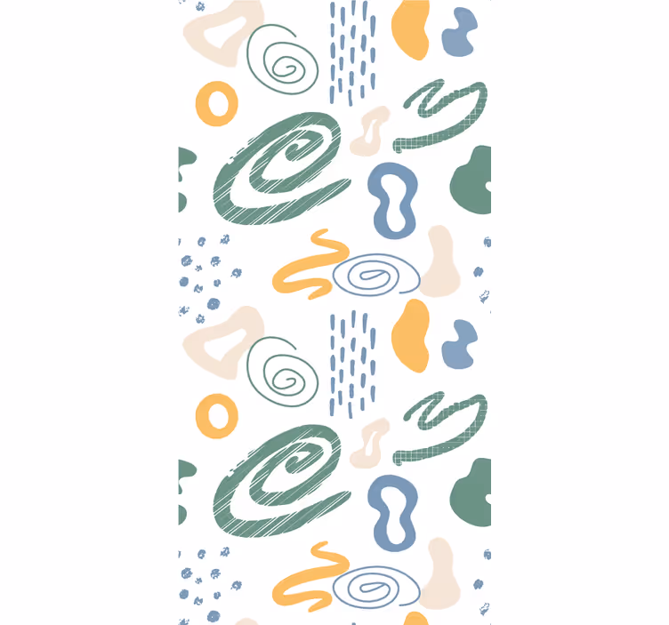 Toile fenêtre moderne formes abstraites peintes - TenStickers